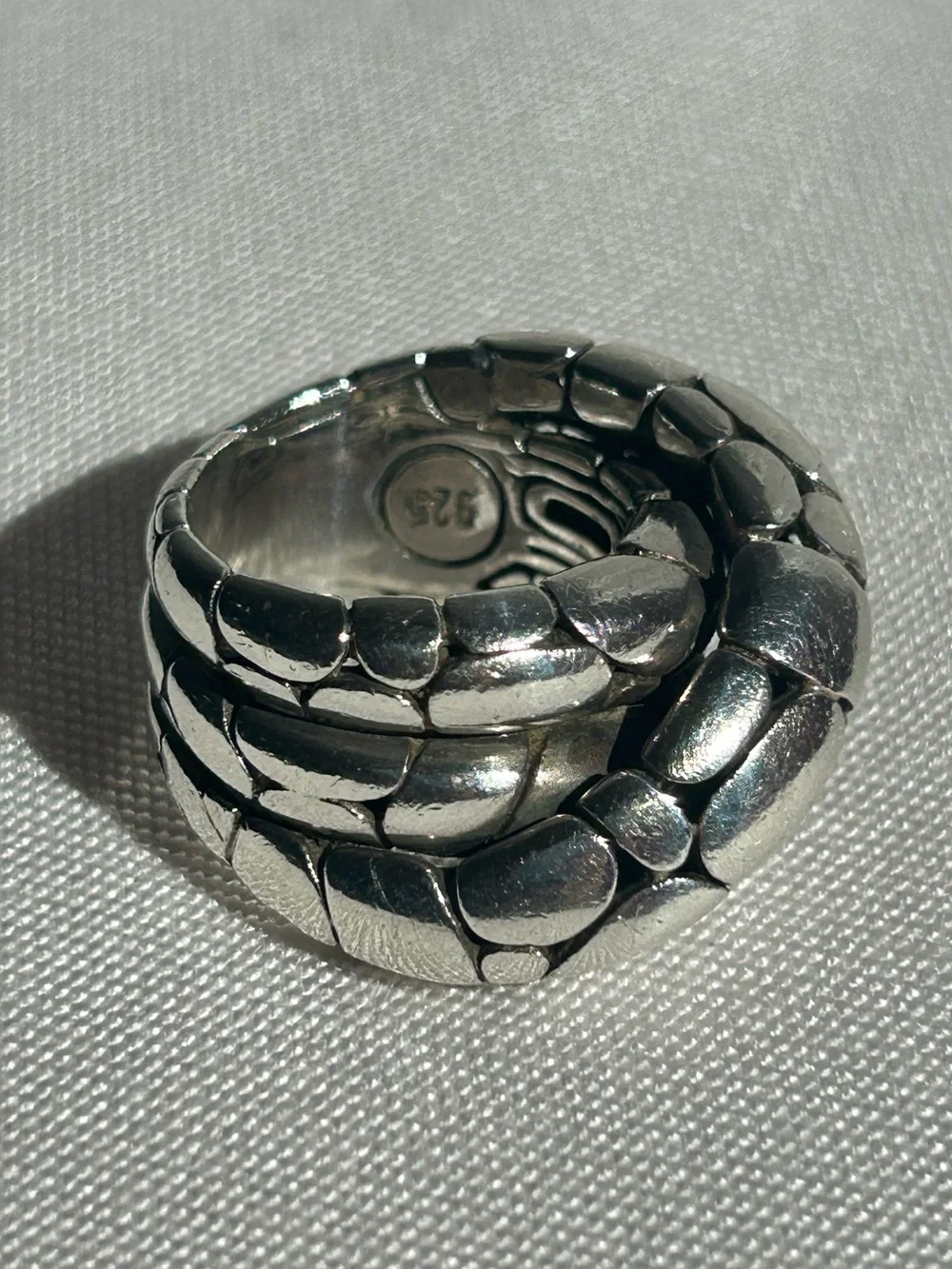 JOHN HARDY STERLING SILVER KALI PEBBLE CROSSOVER